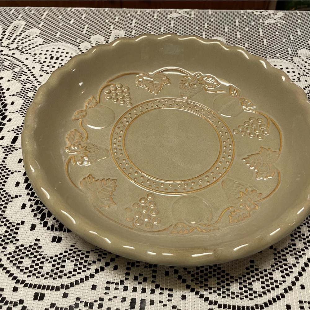 Vintage Stoneware Pie Plate